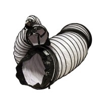 Rubber-Cal "Air Ventilator White" Ventilation Duct Hose (Fully Stretched)  12-Inch by 25-Feet - B006X6D1G0